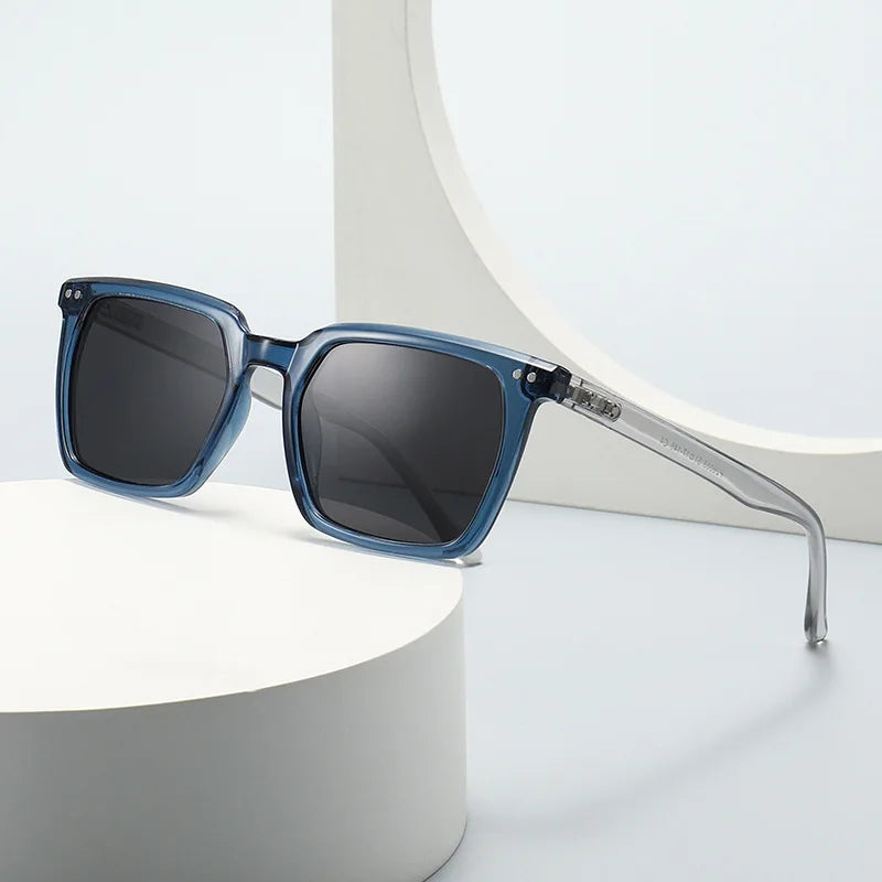 JNPCXI New Vintage Polarized Square Sunglasses Women Blue Gradient Mirror Shades UV400 Fashion Punk Men Sun Glasses
