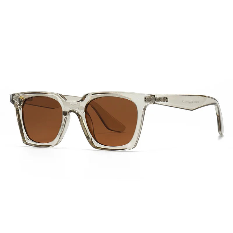 JNPCXI New Square Women Sunglasses Shades UV400 Fashion Clear Lens Frame Men Blue Sun Glasses