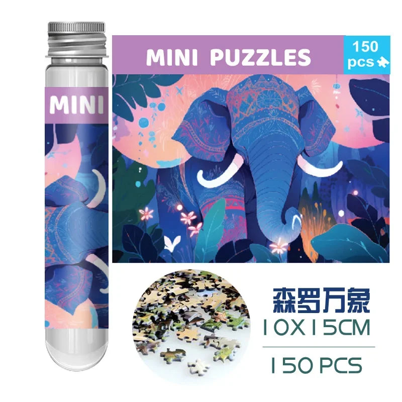 150PCS Mini Test Tube Jigsaw Puzzles for Adults Decompression Toy Fridget Puzzle Game Family Decoration Educational Toys