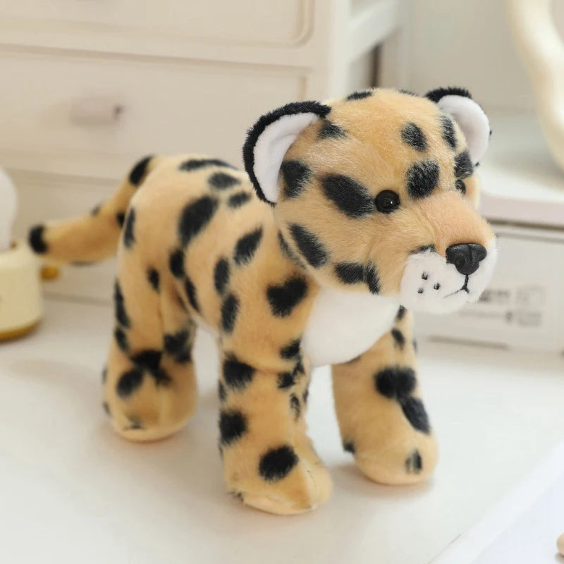 20cm Forest Standing Animals Plush Toy Cute Giraffe Lion Fox Tiger Birthday Gift  Accompany Appease Dolls Christmas pre