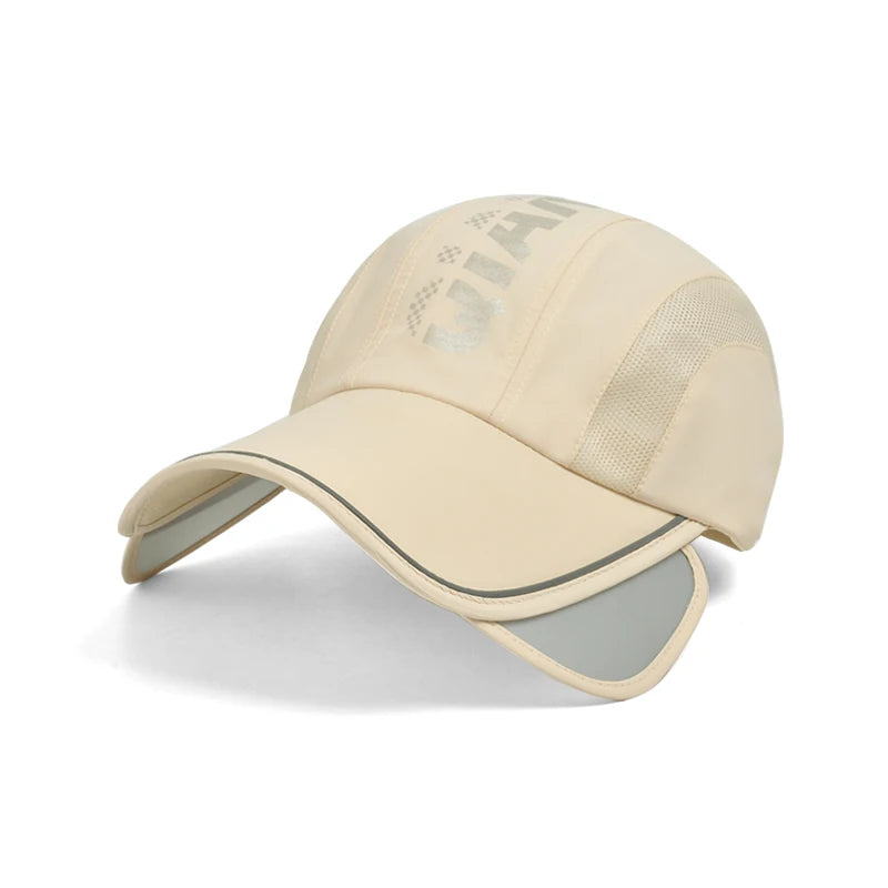 8868Summer protection hat women's outdoor cycling retractable large brimmed visor quick drying waterproof breathable duck tongue