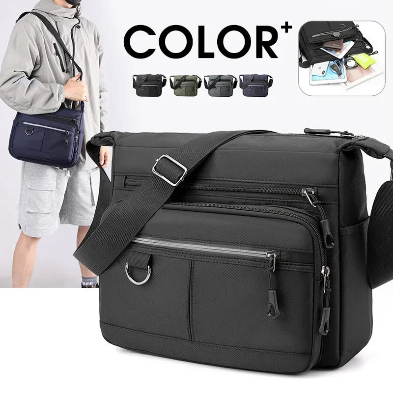 2026 New Shoulder Men's Bag Waterproof Oxford Luxury Design Crossbody Handbag Large Capacity Messenger Bags for Men