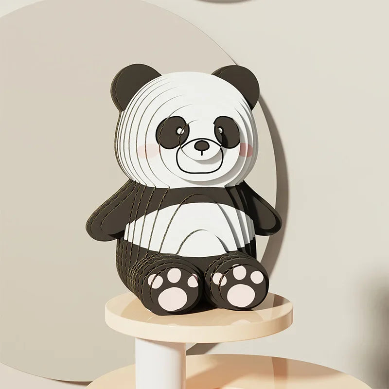 New 3D Paper Puzzle Cute Cartoon Panda Series Puzzle Children Educational Toys for Kids Exercise Handwork Kindergarten Toys Gift