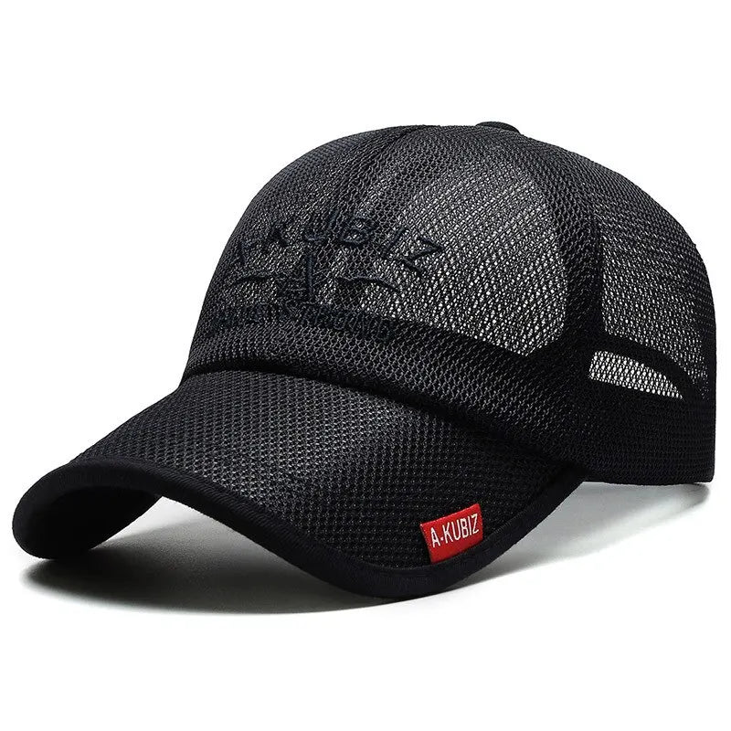 Men Women Mesh Baseball Caps Fashion Outdoor Embroidered Letter Sun Protect Hat