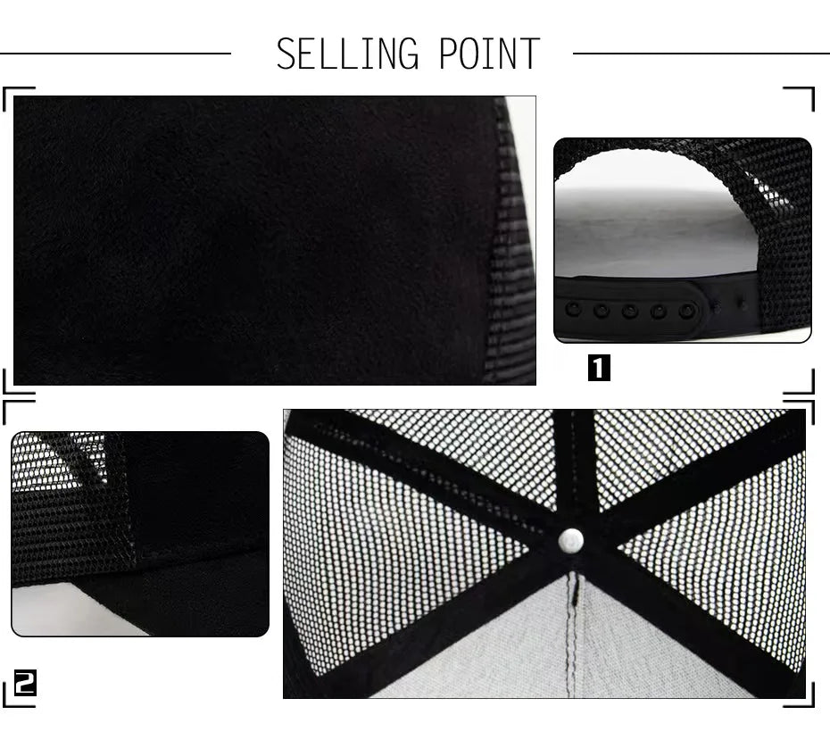 Summer Mesh Baseball Cap Women Men Letter Patch Casual Breathable Snapback Hats