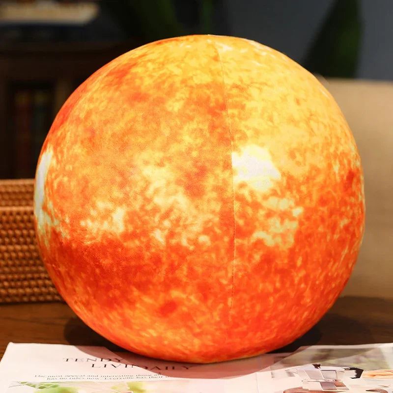 New17cm/27cm Simulation Earth Moon Sun Martian Mercury Sphere Plush Toy Pillow Star Doll Room Decor Birthday Gift For Kids Boys