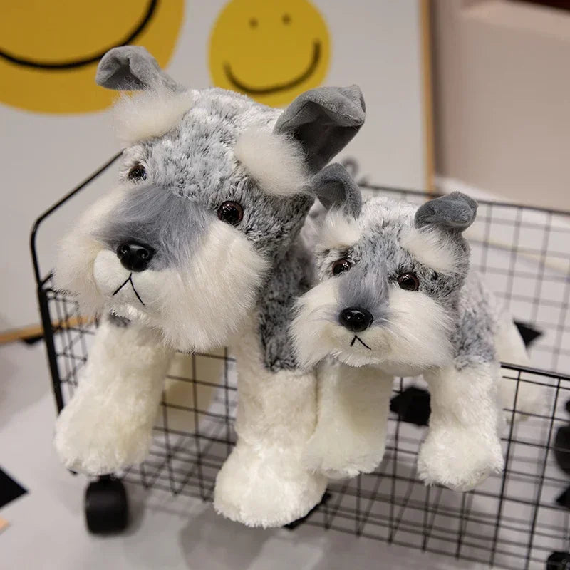 Cute Schnauzer Dog Plush Toys Triver Stuffed Animals Doll Puppy Kids Children Adults Boys Birthday Gifts Home Decor Crafts