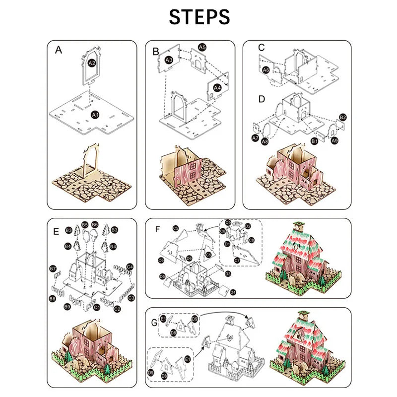 Robot Wooden 3D Stereo Stitch Puzzle DIY Handmade Model Toys for Boys Adults Creative Gifts Home Decoration Science Fiction
