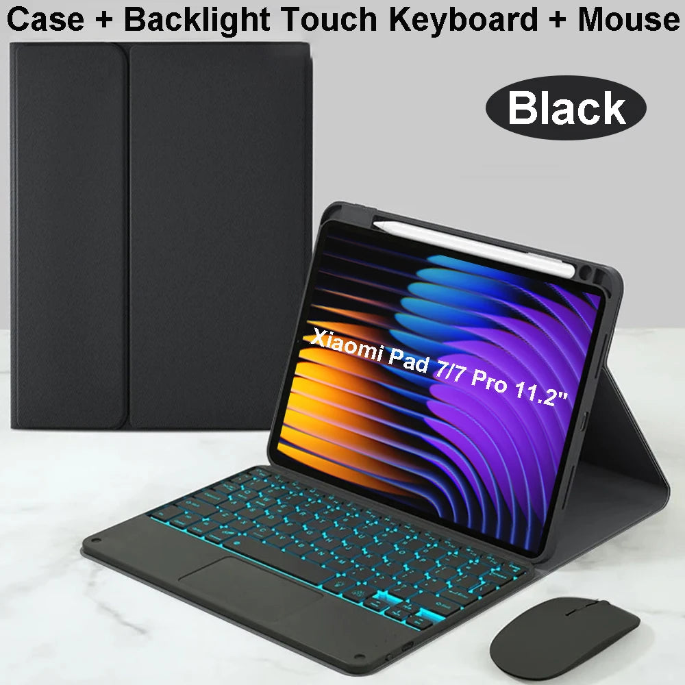 Xiaomi Pad 7 11.2-inch, Bluetooth keyboard + Mouse Case, Multi Language Keyboard