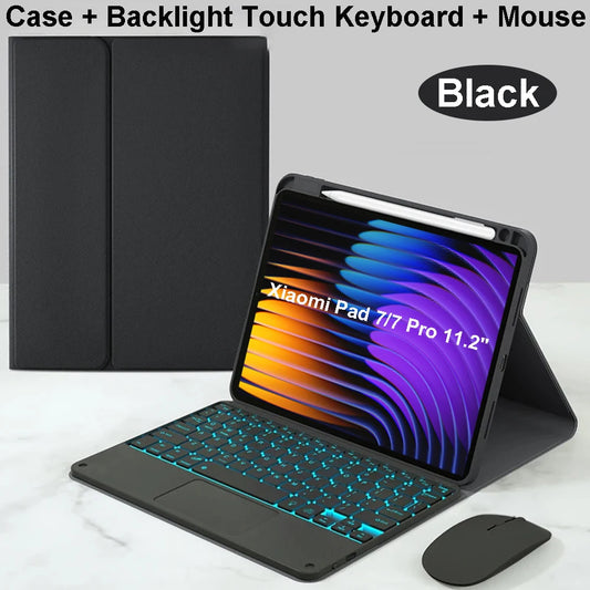 Xiaomi Pad 7 11.2-inch, Bluetooth keyboard + Mouse Case, Multi Language Keyboard