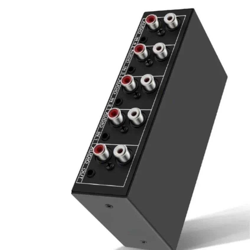 RCA AUX Audio Switcher 4 in 1 Out Stereo Audio selector 4X1 Passive 3.5mm Aux L/R RCA Audio Switch Box Analog Audio Selector