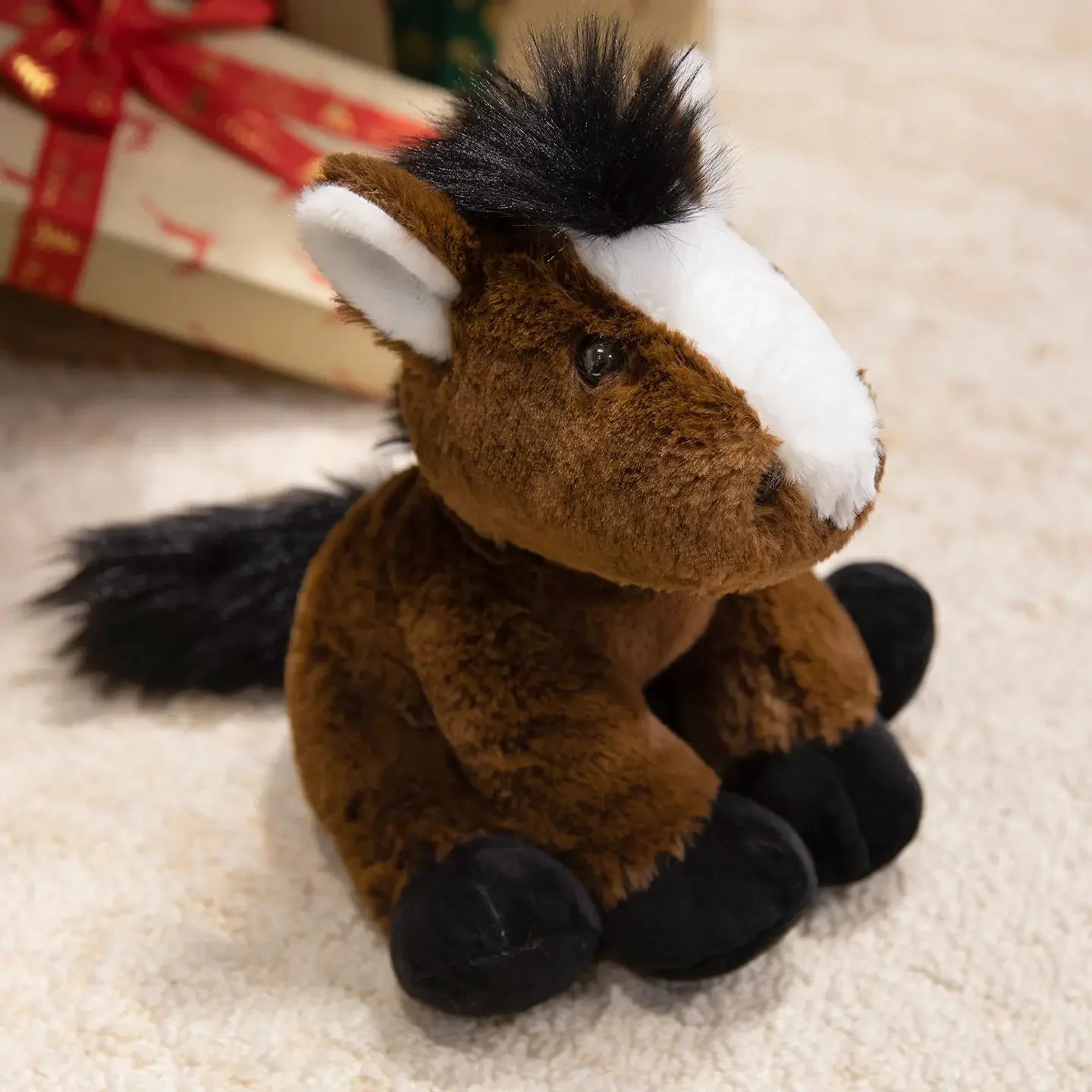 20cm Sitting Cute Forest Animal Tiger, Lion, Sheep, Cow, Fox, Plush Toy Doll, Christmas Birthday Gift