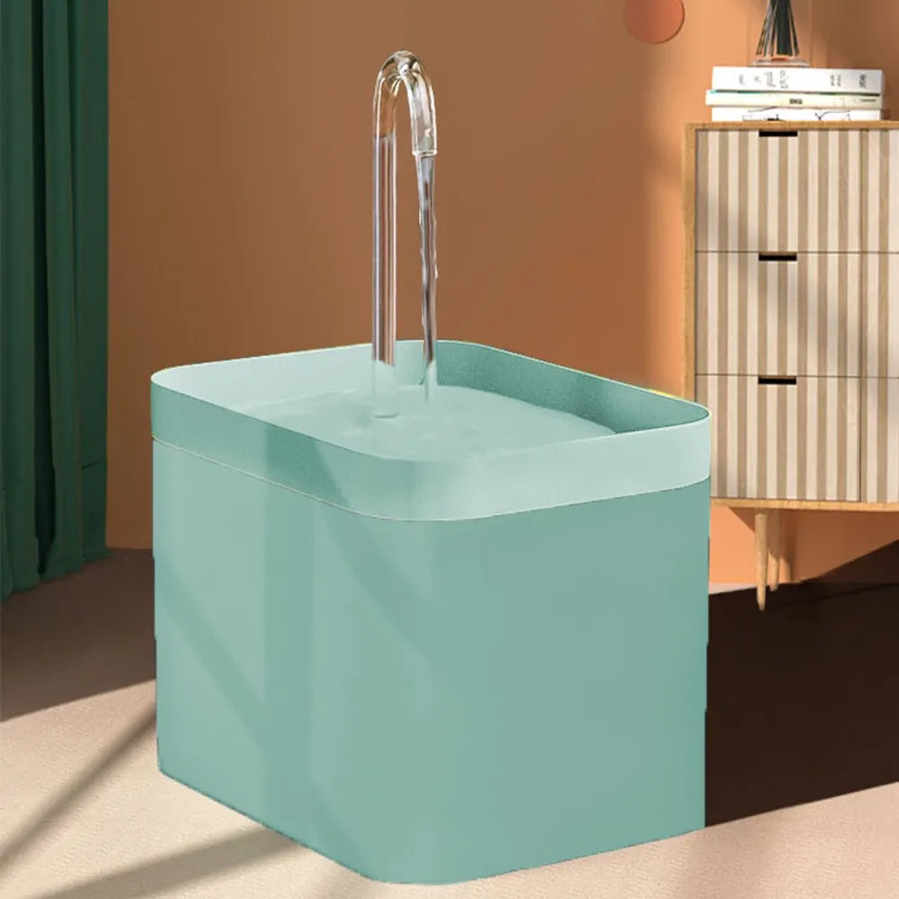 Pet Water Dispenser Auto Filter Electric Mute Cat Drinker 1.5L Recirculate Water