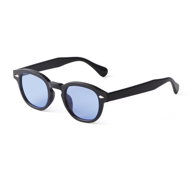JNPCXI Fashion Gradient Blue Round Sunglasses for Women Men Vintage Tortoise Square Sun Glasses Lunettes De Soleil