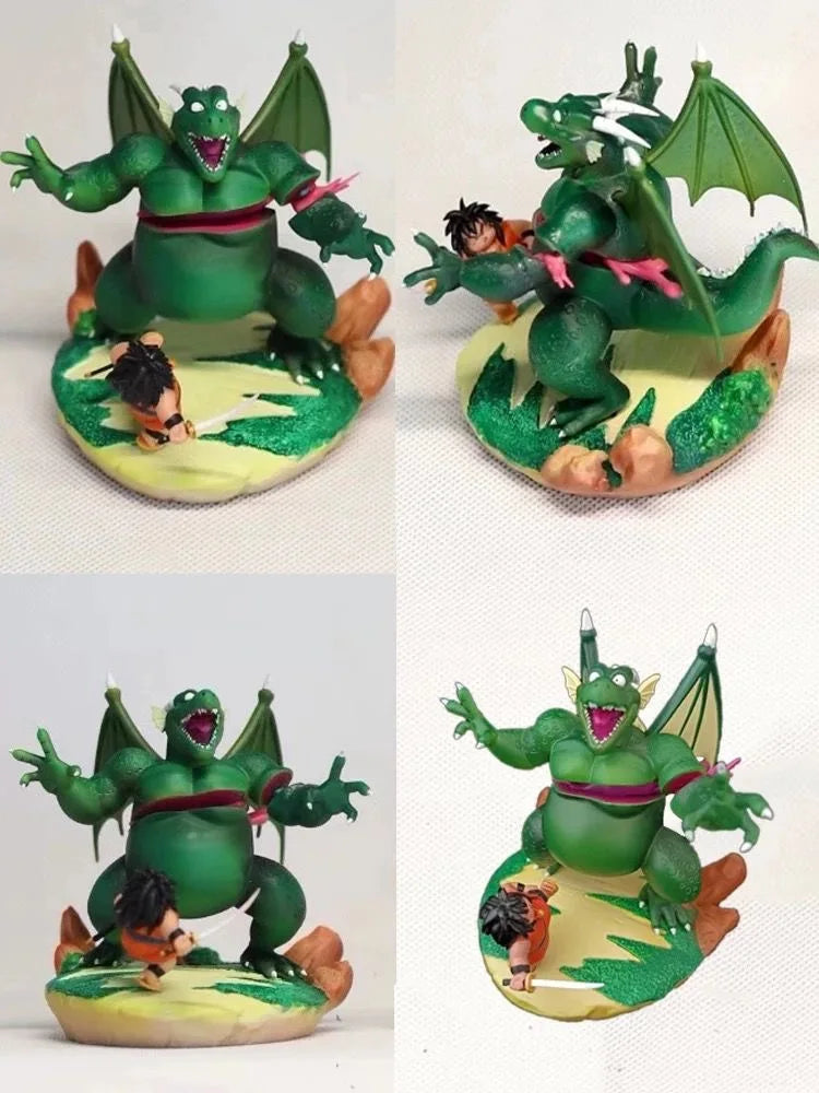 Dragon Ball Yajirobe Vs Cymbal Figurine Classic Anime Scenes Figures 8cm Pvc Action Figures Gk Statue Collection Model Toys Gift