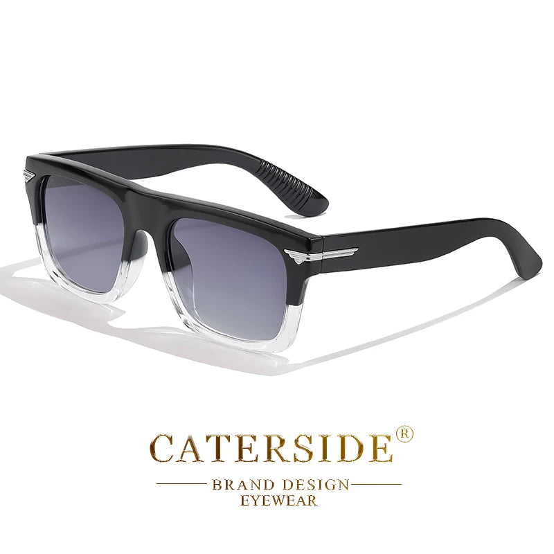 CATERSIDE Classic Square Sunglasses Men's TR90 Frame Fashion Luxury Brand Design Sun Glasses Women's Travel Party Eyewear