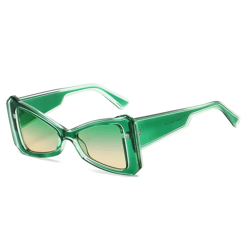JNPCXI New Retro Cat Eye Candy Color Sunglasses Women Fashion Purple Red Gradient Shades UV400 Men Sun Glasses