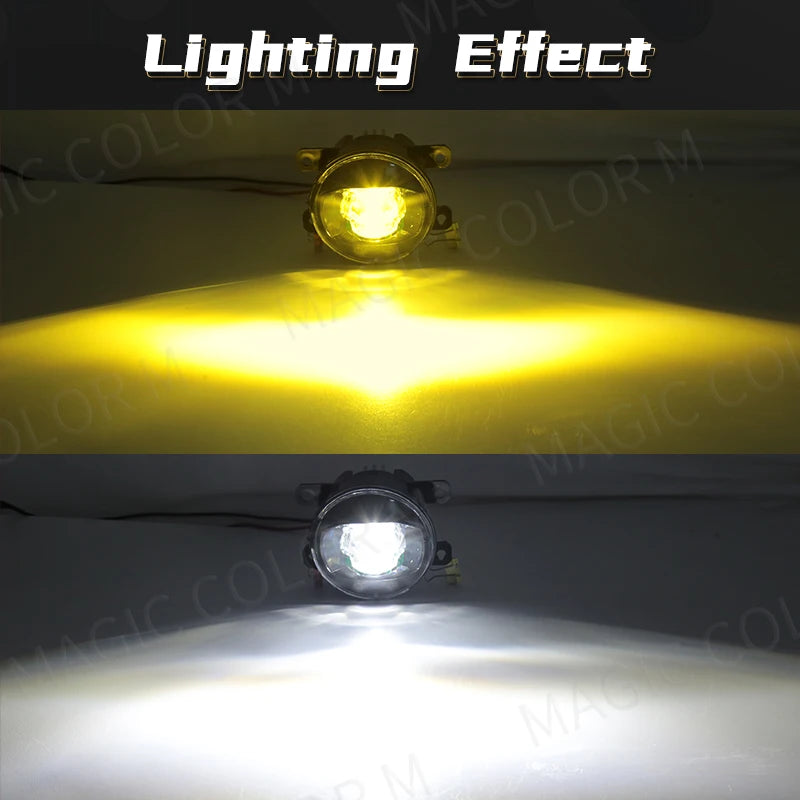 LED Fog Light For Citroen Ford Honda Suzuki Isuzu Mitsubishi Renault Auto Car Fog Lamp 8000LM 30W White Yellow 12V Waterproof