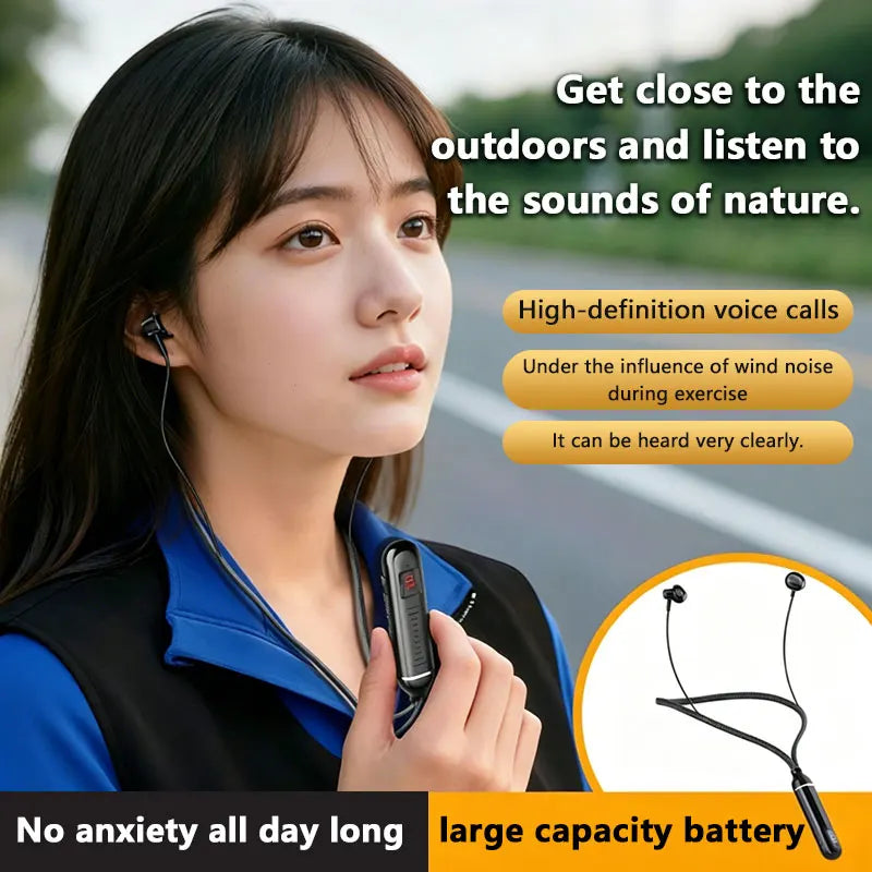 Bluetooth Headphones Neck-mounted Bluetooth 5.4 Low-latency For Gaming And Music Dual-mode Card Slot TF Card Headphones 2026