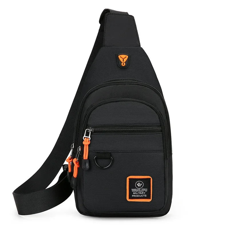 Fashion Men's Chest Bag Handbag Lightweight Oxford Fabric Crossbody Shoulder Bag Stylish Casual Men's Waist Packs Male Chest Bag