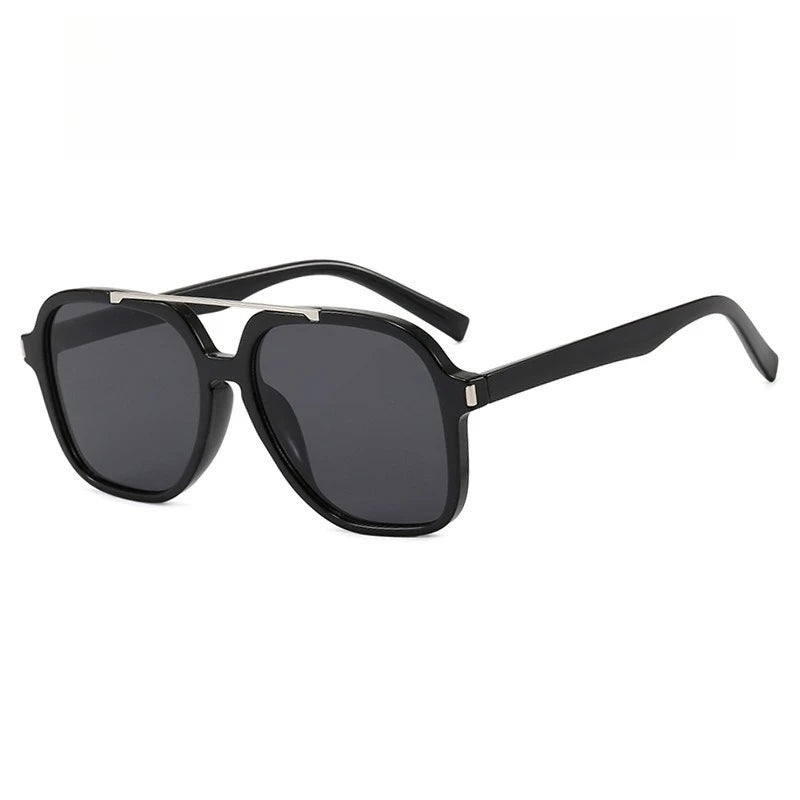 JNPCXI New Retro Oversized Pilot Sunglasses Women Fashion Luxury Big Frame Punk Square Sun Glasses Retro Classic Thick Shades