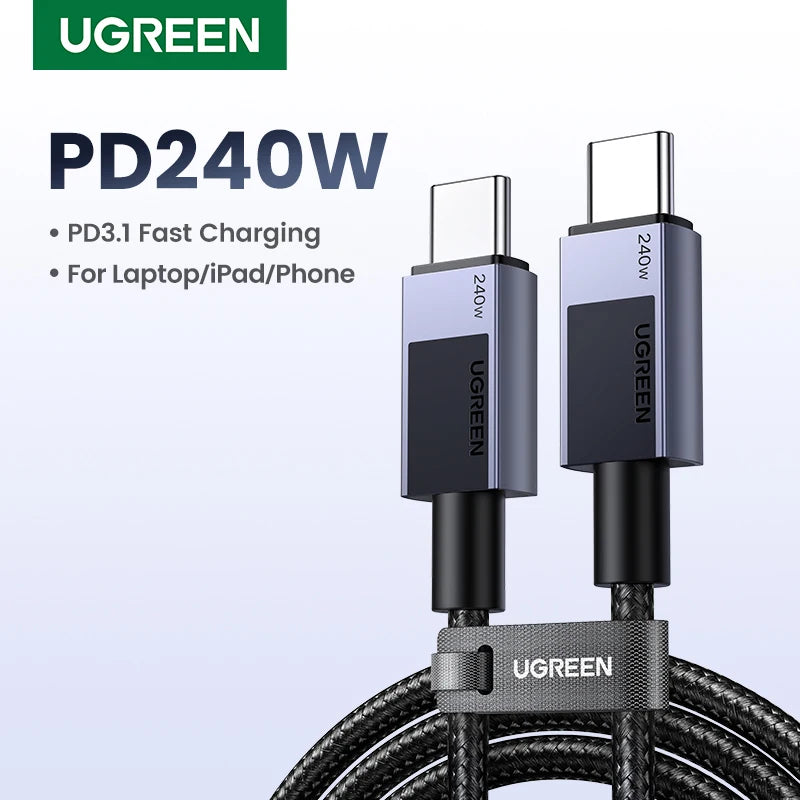 PD 240W USB C to USB C Cable PD3.1 Fast Charging Cable MacBook iPhone Samsung 5A