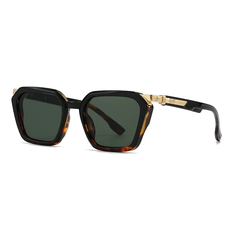 JNPCXI  New Square Women Luxury Sunglasses Retro Rivets Men Gray Pink Gradient Shades UV400 Sun Glasses