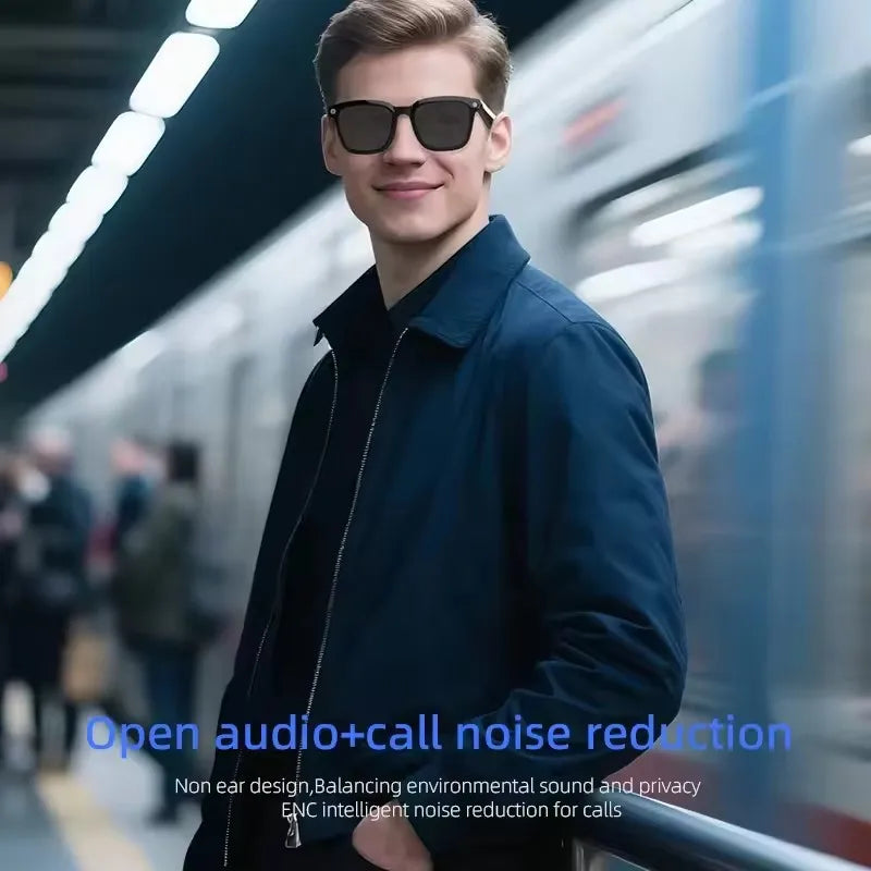 Lenovo AI Smart Glasses AI Translation 4K HD Camera 8MP Shooting Image Bluetooth Call Recording Music Smart Sunglasses