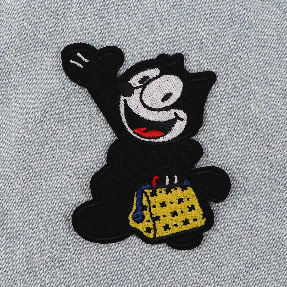 Cartoon Animal Embroidery Patch Black Iron On Patches For Clothing Thermoadhesive Patches On Clothes DIY Sew Badges