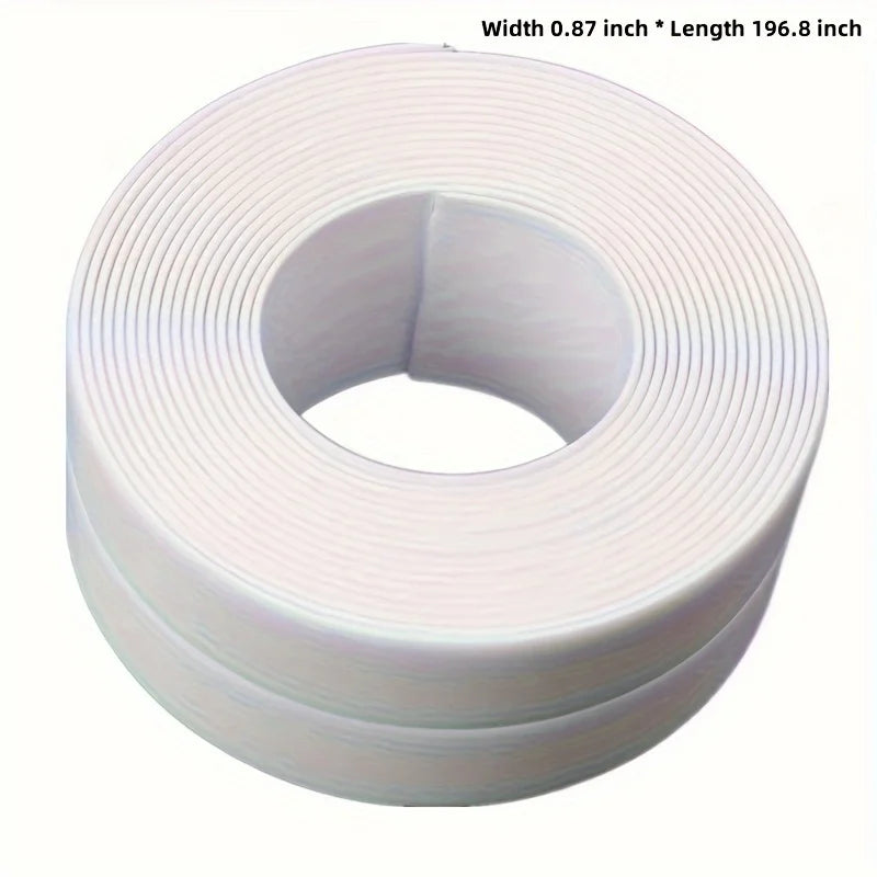 1roll White Stain Resistant PVC Waterproof Caulk Tape for Bathroom and Toilet, Self-Adhesive Sealant Strip for Wall, Sink, Floor