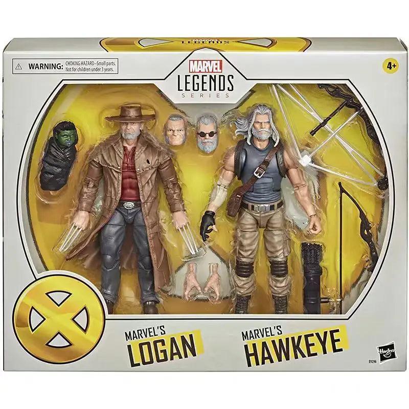 Original Hasbro Marvel Legends Series Logan and Hawkeye Anime Figure Model Collection Toy