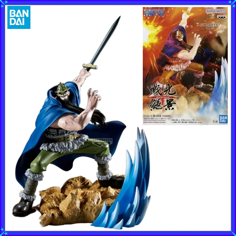 【IN STOCK】Original Banpresto Senkou Zekkei One Piece Dorry Giant Warrior 18cm Figure PVC Collectible Model Toy Gift