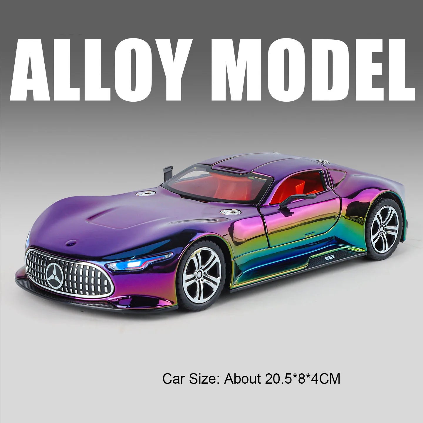 1:24 PAGANI Huayra Dinastia Vision GT Car Toy Diecast Alloy Model Doors Opened Sound Light Pull Back Sportcar for Boy Adult Gift