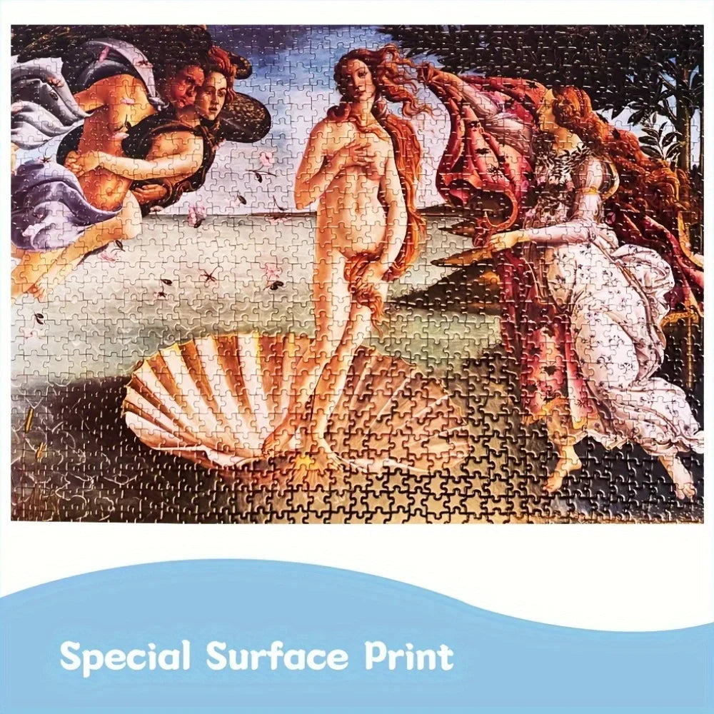 26.75''x19.25'' 1000pcs Birth of Venus Puzzle for Renaissance Wall Art, Gallery Decor Unique Birthday Gift for lover friends