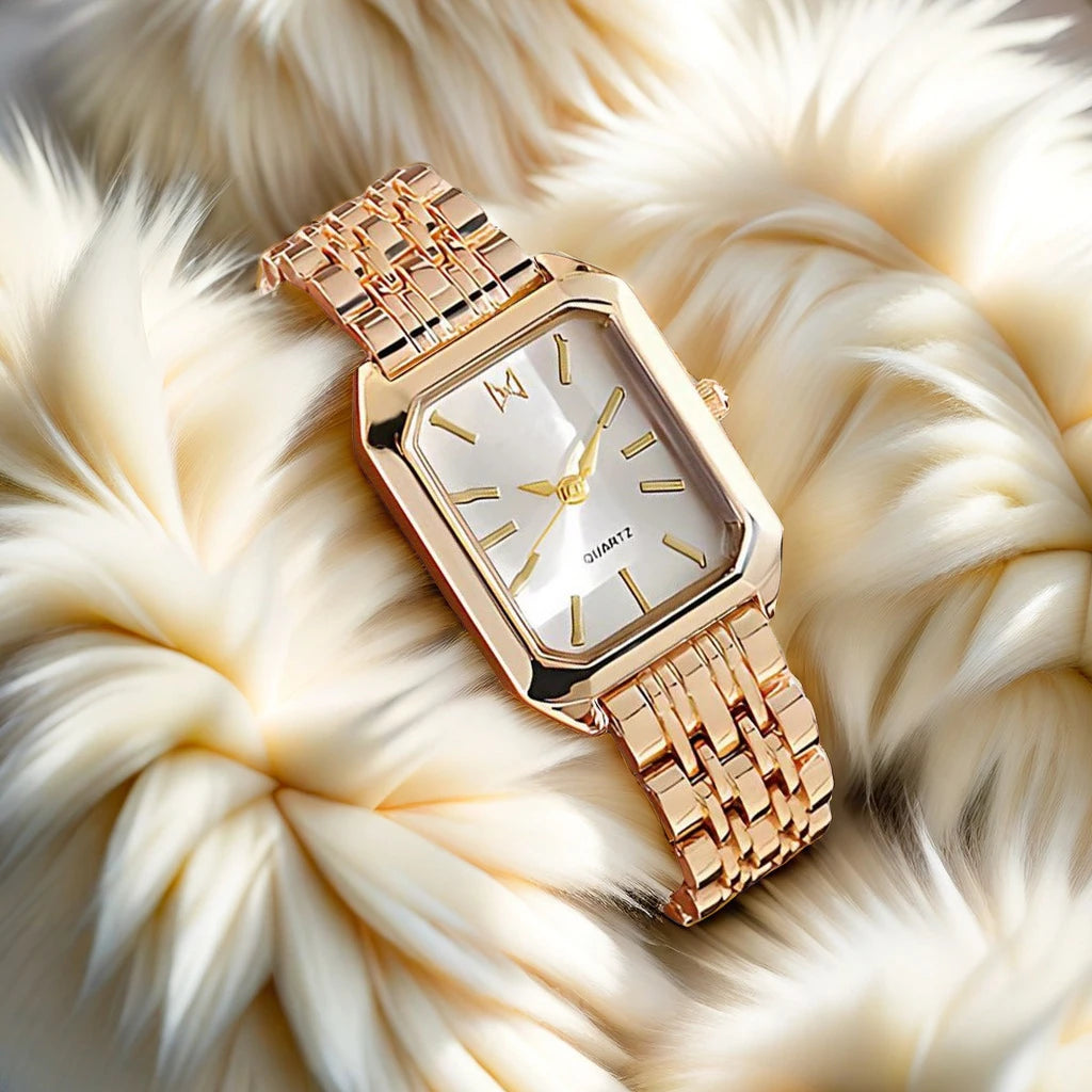 Fashion Women's Watches Gold Steel Strap Luxury Ladies Quartz Wristwatches Qualities Female Roman Scale Clock relógio feminino