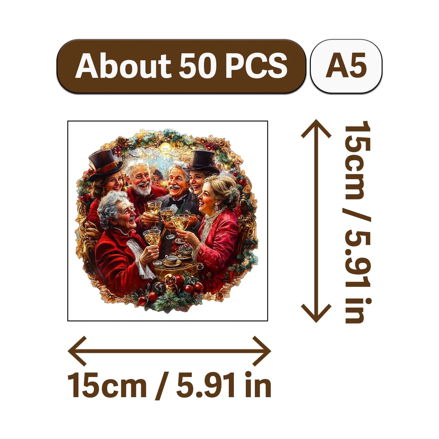 Nowadays Retro Art Style Wooden Jigsaw Puzzle Wood Home Decor Painting Christmas and Halloween Gift Toy for Teen and Kid
