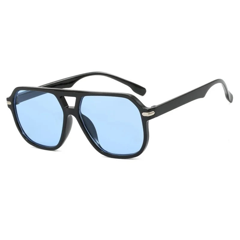 JNPCXI Retro Double Rivet Square Sunglasses Women Luxury Brand Designer Rectangle Fashion Sun Glass Vintage Eyewear Female