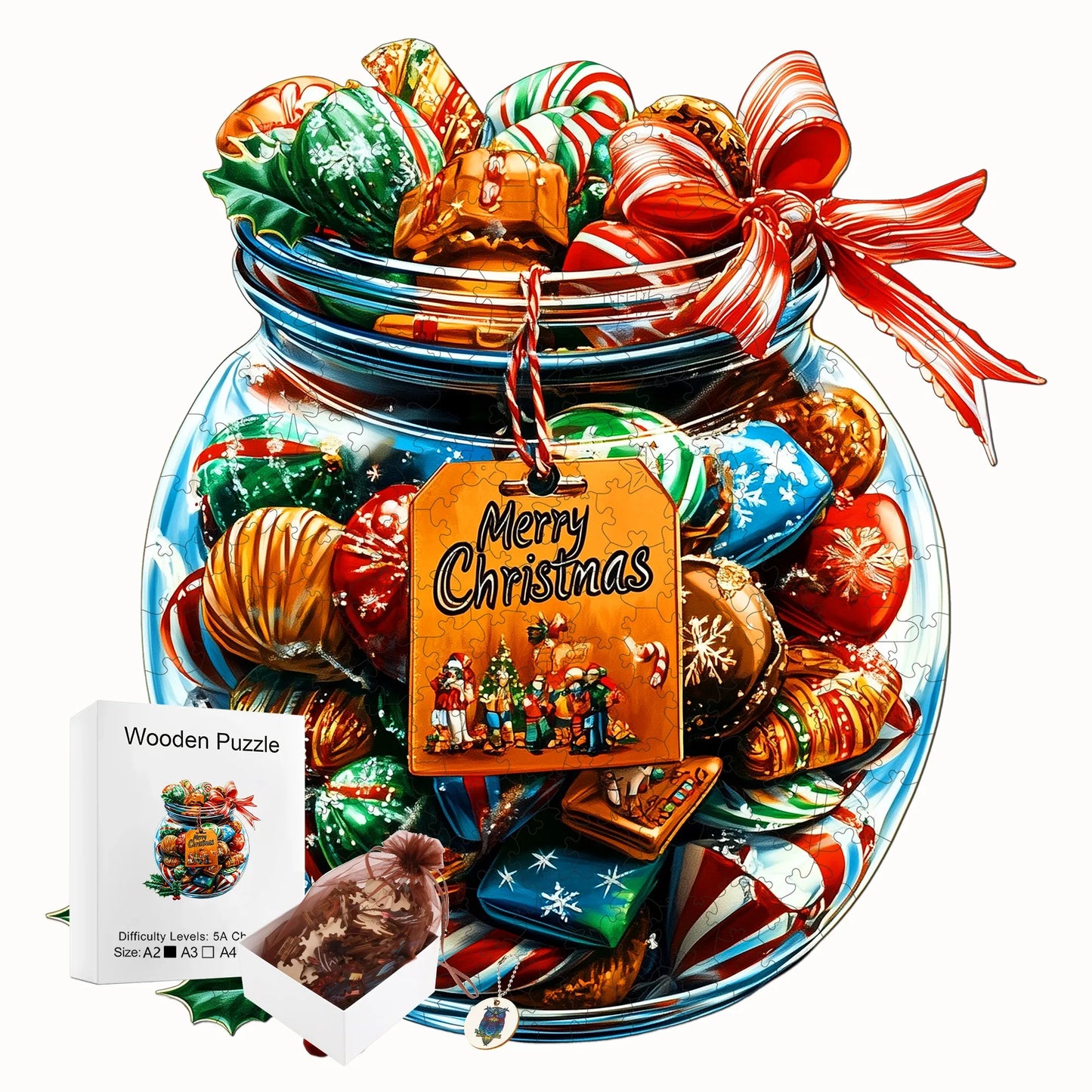 Human Candy Scenery Wooden Jigsaw Puzzle Wood Decor Painting Christmas and Halloween Gift Toy For Teen And Kid