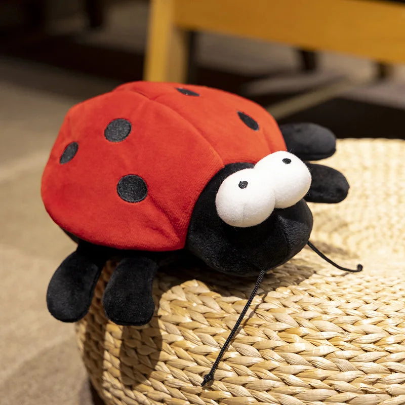 Creative Cartoon Colorful Ladybug Plushies Doll Soft Stuffed Animals Bee Plush Toys Insect Pillow for Kids Birthday Xmas Gifts