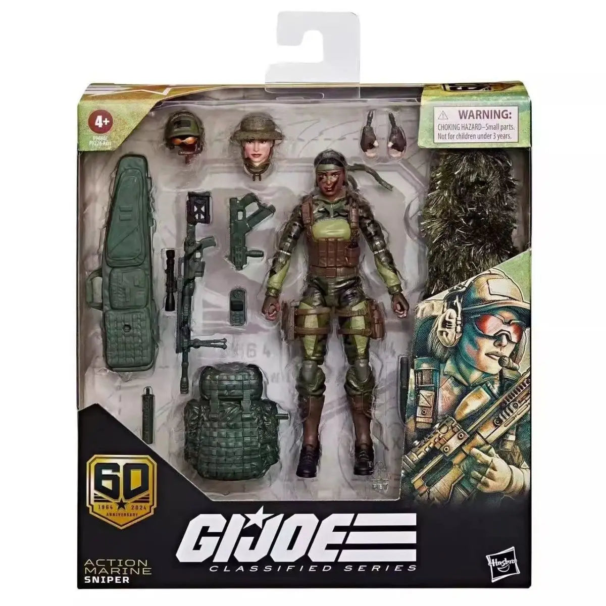 Original G.I Joe Classified Series 60th Anniversary Marine Sniper Action Figure