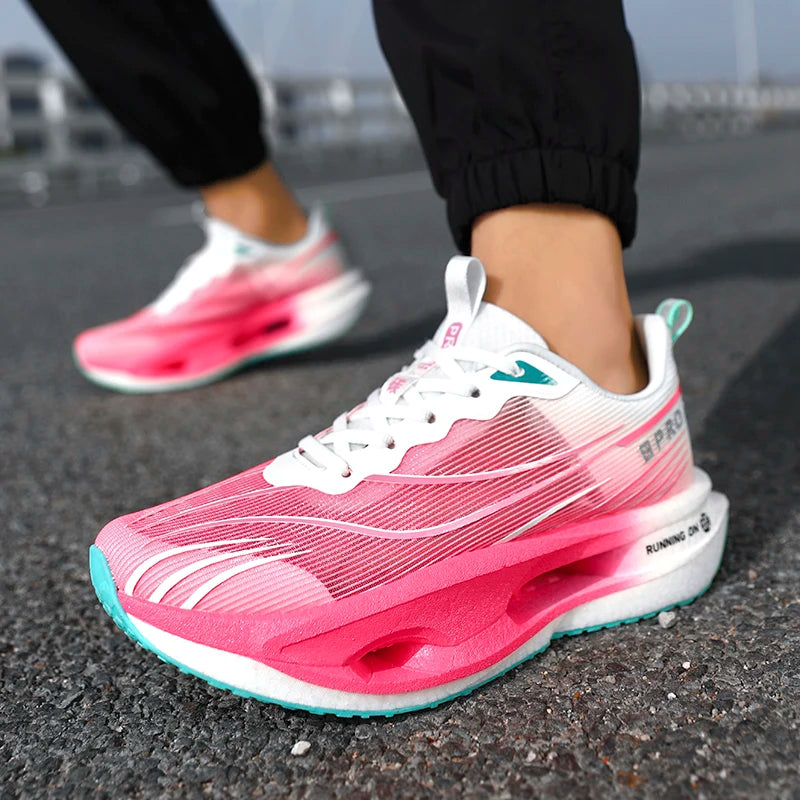 Running Shoes Men Carbon Board Speciality Marathon Sports Breathable Lightweight Women's Comfortable Athletic Sneakers