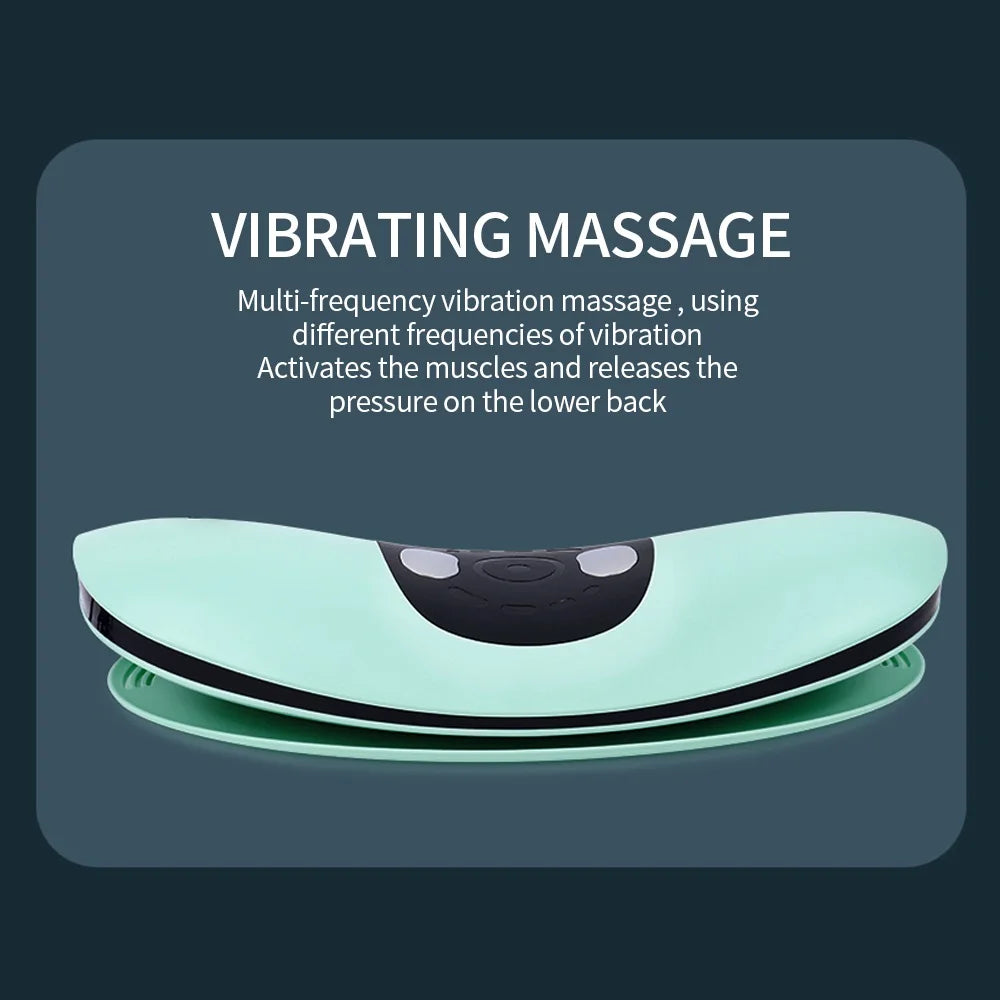 Electric Waist Traction Massager Adjustable Vibration Lumbar Massager Waist Spine Support Back Massage Machine Lumbar masajeador