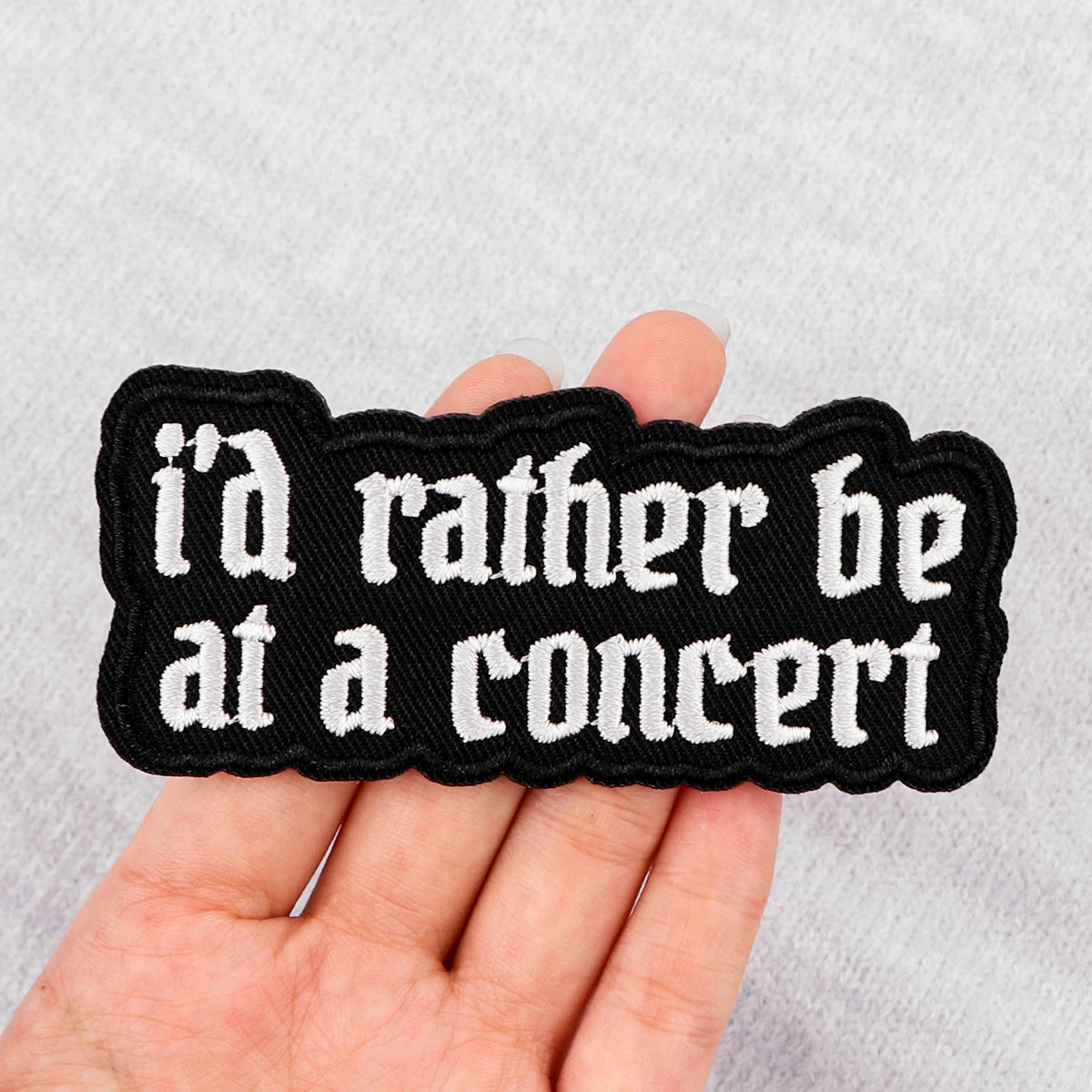 Letters Black Embroidery Patch Funny Quotes Iron On Patches For Clothing Thermoadhesive Patches On Clothes DIY Sew Badges