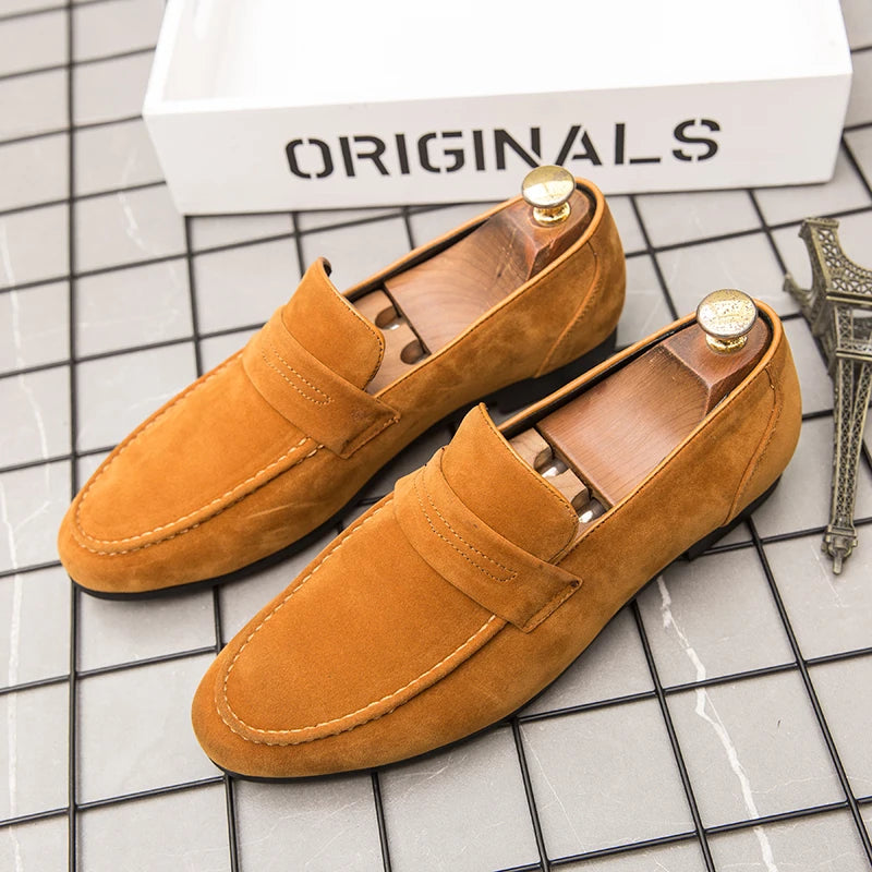 Summer Men's Loafers Flat Social Party Leather Loafers For Men Trend Casual Business Shoes Man Casual Office Driver Shoes Male