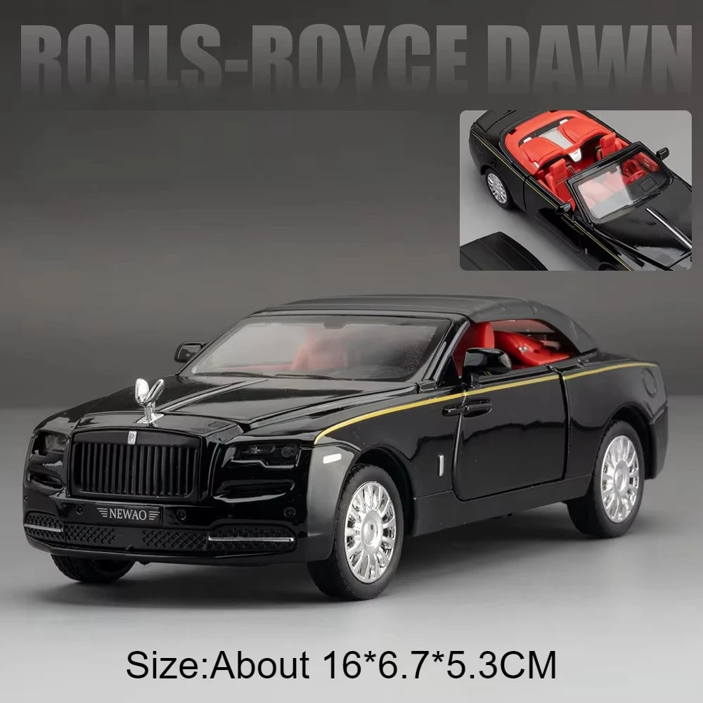 1:32 Rolls-Royce Cullinan Dawn Model Toy Diecast Alloy Car Sound Light Pull Back Doors Opened Miniature Cars Simulation Ornament