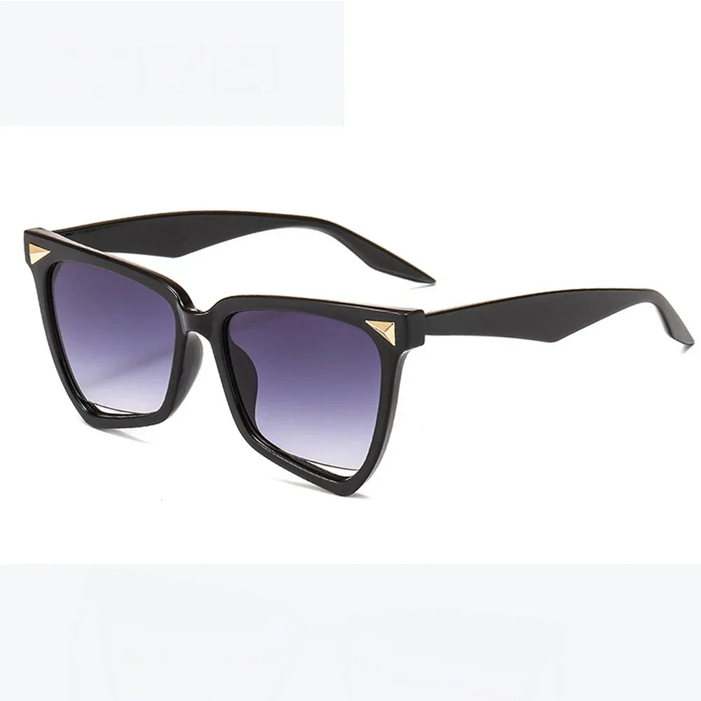 JNPCXI New Rainbow Cat Eye Sunglasses Female Leopard Grain Rice Nail Rainbow Color Women eye glasses frames for Women