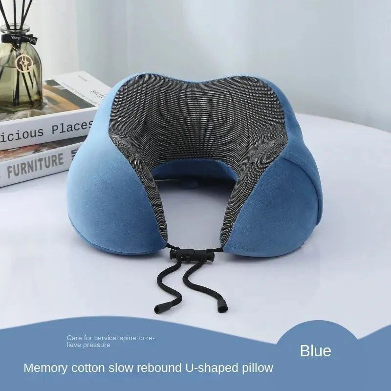 1pc Rebound Travel Pillow, U-shaped Headrest Neck Support Nap Air Palne Pillow