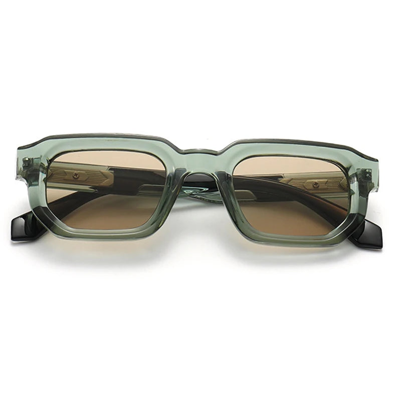 JNPCXI Fashion Rivets Decoration Sunglasses For Women Men Brand New Square Gradient Shades UV400 Eyewear Sun Glasses