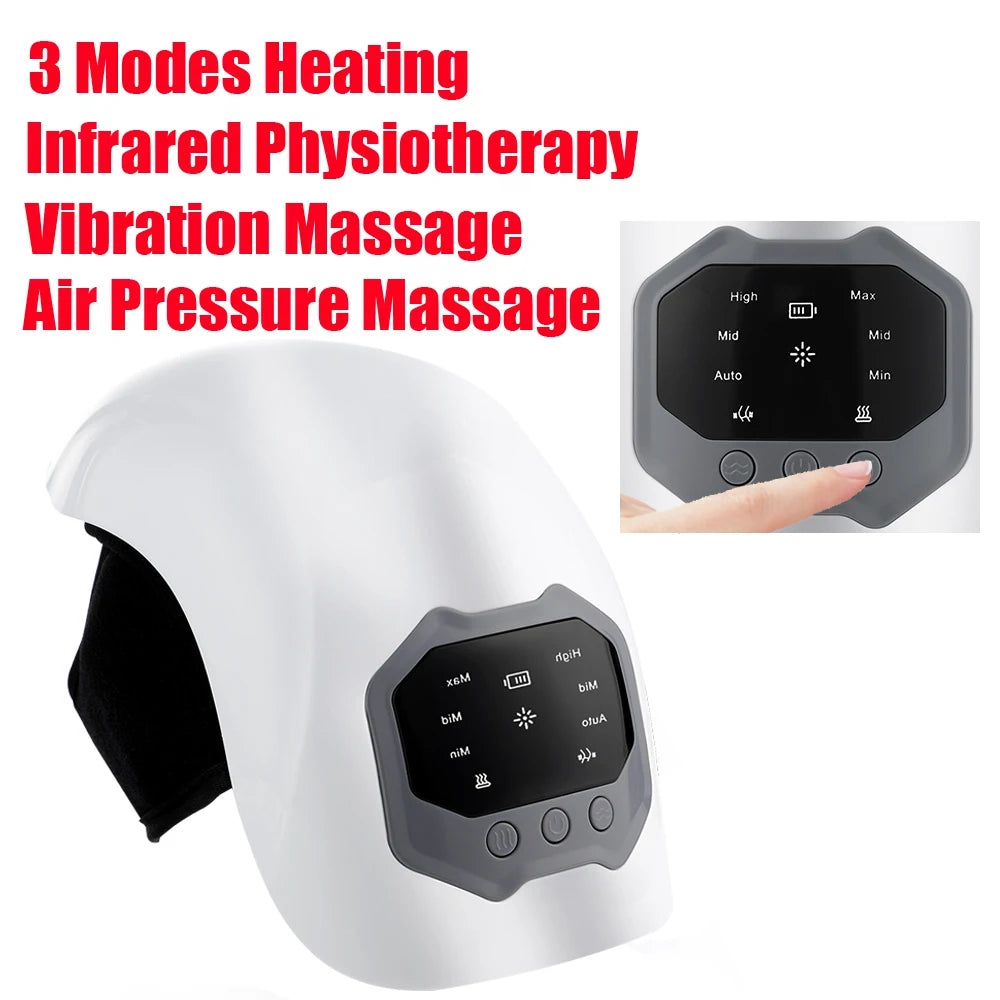 Air Compression Knee Pads Knee Protection Massager for Knee Leg Joint Heating Vibration Massage Relaxation Cordless Protable