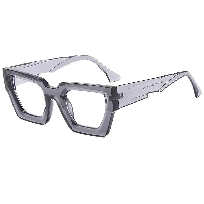 JNPCXI New Square Men Fashion Double Color Outdoor Sunglasses Retro Gray Lens UV400 Women Trending Sun Glasses